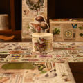 RHS Online 8 Rolls Golden Years Series Vintage Washi Masking Tapes Decorative Browning Sticky Paper Tape for Journaling Diary DIY Crafts Gift Wrapping. 