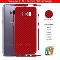 Samsung Galaxy S8 Plus Skin/Wrap 360 Protection Carbon fiber/ Matte/ Transparent/ Leather Back And Sides Included Camera Skin. 