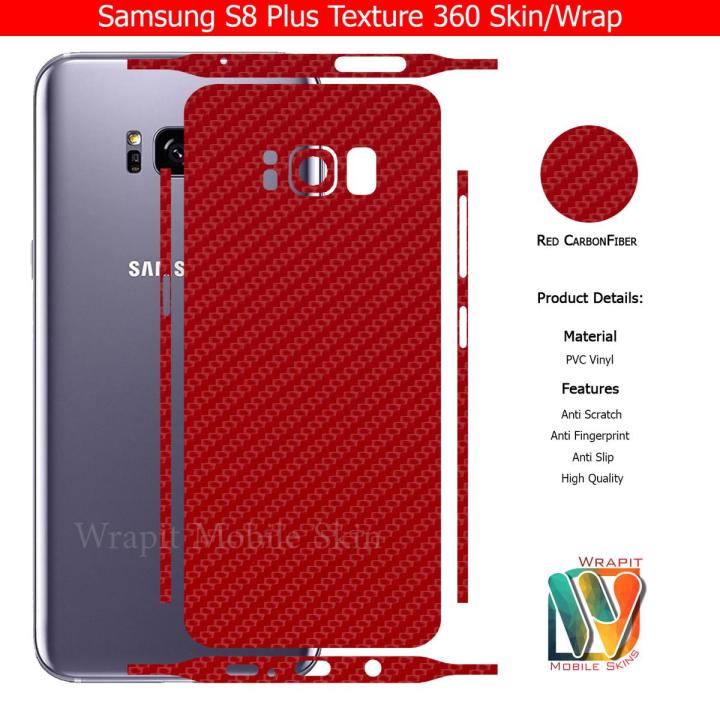 Samsung Galaxy S8 Plus Skin/Wrap 360 Protection Carbon fiber/ Matte/ Transparent/ Leather Back And Sides Included Camera Skin