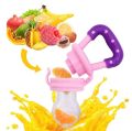Pack of 2 Baby Spoon Feeder Silicone with Fruit Pacifier - Silicone Spoon for BabyFeeding with Pacifier - Baby Silicone Squeeze Spopn Feeder for Crawling Baby and Toddlers. 