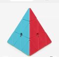 Pyraminx Pyramid Triangle High Speed Stickerless Rubik Cube-Multi Color. 