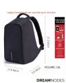 Anti Theft Bag Packs Original Anti Theft Bagpack - Black / Grey. 