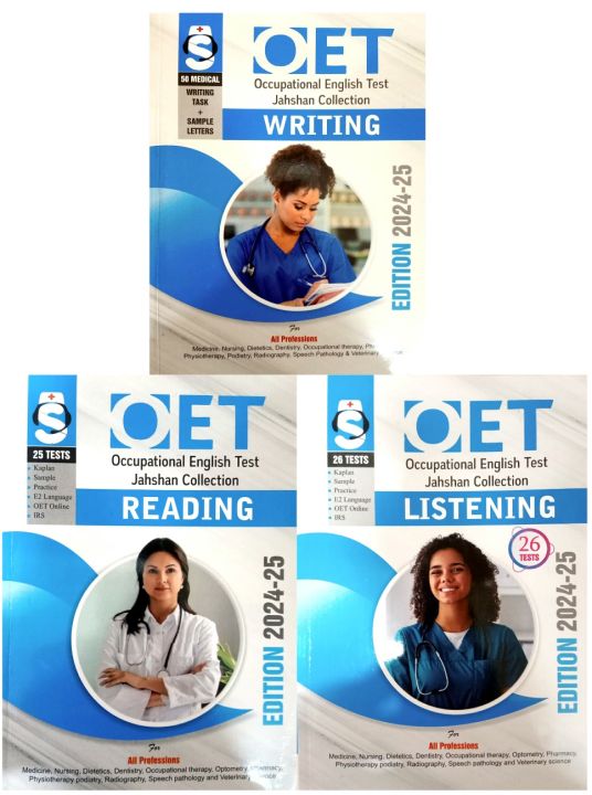 Jashan OET SET (SET OF 3 BOOKS) Occupational English Tests for All Professions