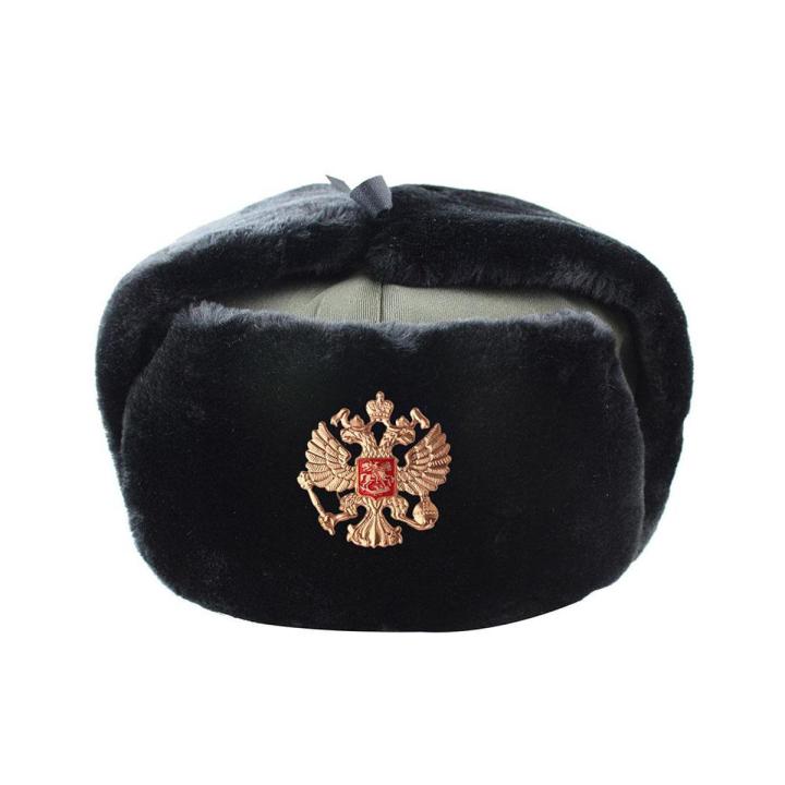Russian   Hats Pilot Hat Police Hat Winter Men Snow Cap with Earmuffs