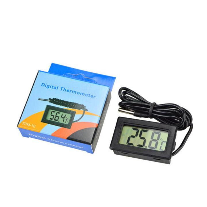 Digital Temperature and Humidity Meter Digital Hygrometer With Cable and Probe Egg Incubator Fridge Freezer
