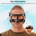 Sports Face Guard, Nose Guard for Broken Nose, Basketball Football Softball Training Face Protect Shield, Easy Install Clear Open. 