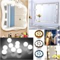 3 Colour Changing Light Adjustable Mode Vanity Light Bathroom Washroom Dressing Room Table Makeup Mirror 10 Adhesive Led Light Bulbs. 