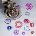 Multifunctional Flower Stitch Presser Foot, Circular Flower Designs for sewing machine, Adjustable Circle Sizes fit all low shank machines.. 