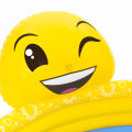 5 Ft+ Bestway Inflatable Summer Smile Spray Splash Play Swimming Pool For Kids Pool With 3 Ring Sidewall Printed Colorful Swimming Pool With Smiley Emoji Face Water Splash Kid Play Fun Party Game Indoor & Outdoor Picnic With Family Easy & Simple Code53081. 