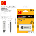 Speed u200b u200b64GB High C Memory Stick Gen 1 SB3.1 B Pend 64 GG Flash Drive 3.1 OT Kodak K273 USB rive UC type pen drive 64G USB -. 
