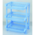 Taj Trader Three Layer Plate Rack, Kitchen Dish Rack Drainer, Plastic Plate/Dish Stand, Three Tier Drying Rack. 