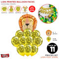 Lion Printed Balloon Collection Set Chrome Metallic Foil Balloons Jungle Safari. Lion King Roar, Simba Themes Balloon For Birthday Celebrations Parties Decoration, Party Supplies, Kids Safari, Animal Shape Cartoon Ballons : ts3sHJVM, hkyTJWvd. 
