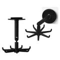 360 Degrees Adhesive Hook Kitchen Bathroom Storage Hanger Wall Hanging Cabinet Shelf Rotating Folding Hooks Foldable Rotatable Mounted Organizer Holder Moisture Proof Swivel Seamless Hangers Mount Adhesive Strong Bearing Manual Detachable. 
