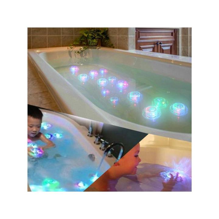 ⭐Sale&Funny for baby⭐ Colorful Bathroom Led Light Toys Funny Kids Baby Bath Toys RGB LED Waterproof Tub Oval Lights Lamps Glowing Balls