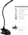 Led Clip Reading Book Light-Raniaco Daylight 12 LEDs USB Rechargeable Reading Lamp-3 Brightness,Touch Switch Bedside Book Light with Good Eye Protection Brightness. 