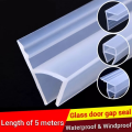 6 8 10 12mm Glass Door Sealing Strips H/f/u Shape Silicone Bathroom Shower Screen Seal Strip Window Rubber Sealer Weatherstrip. 