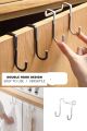 Double S Shaped Hook, Multipurpose Hook, Door Back Clothes Hanger, Over The Door Drawer Cabinet Hook, Stainless Steel Free Punching Hook, Kitchen Bathroom Cabinet Storage Hanger. 