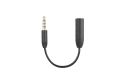 3.5mm 3 Pole TRS Female to 4 Pole TRRS Male Adapter Stereo Cable for Smartphones. 