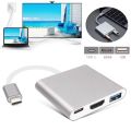 Type C 3.1 To HDMI USB3.0 4K Type C To HDMI Multi-Port Adapter. 
