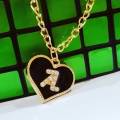 Black and Golden Heart shape Alphabet A Locket for girls and boys. 