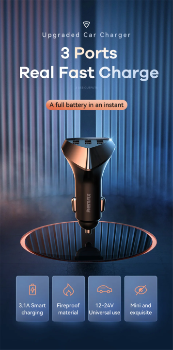 Remax%20Fast%20Car%20Charger%203-USB%20PD3.0%20QC3.0%20SCP%20FCP%20AFC,%203.1A%20Output,%20Multi-Port%20Intelligent%20USB%20Power%20Adapter,%20Fast%20Charging%20Car%20Plug%20for%20iPhone%20Samsung%20Xiaomi%20Huawei%20Oppo%20Android%20Devices%20-%20Image%208