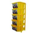 5 Layer Cabinet Premium Plastic For Storage Organizer - Aqua Plast 5 Layer Storage Box Storage Drawer - Jewelry Box High-Quality Chester Plastic Strong Decorated Printed Drawer Cabinet Rack Kitchen Cabinet Box. 