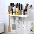 Kitchen Organizer Storage Wall-Mount Spice Racks Aluminum Shelves Utensil Spoon Hanger Hook Kitchen Gadgets. 