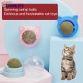 Kitten Licking Toy Self-adhesive Catnip Ball Edible Cat Lick Treats Toy. 