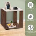 Wooden Center Table, End Sofa Side Table, Bedside Table, Corner Coffee Table with Solid Finish Space Saving Furniture with Storage for Living Room, Bedroom. 