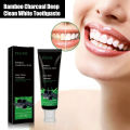 Bamboo Charcoal Deep Teeth Whitening Toothpaste remove yellow tartar Teeth Stains Brighten White Oral Odor fresh breath gum Care. 