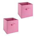 Pack of 2 Foldable Storage Cubes Organizer Basket Bin Storage Boxes Storage Container with Handles for Toy Storage Box. 