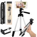 3110 - 3 In 1 Professional Portable Mobile Phone & Dslr Tripod Stand With 3-Way Head Tripod. 