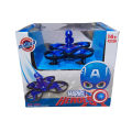 Remote Control Mini Drone With Captain America Mini Figure - Rechargeable With Front and Back Light - Blue. 