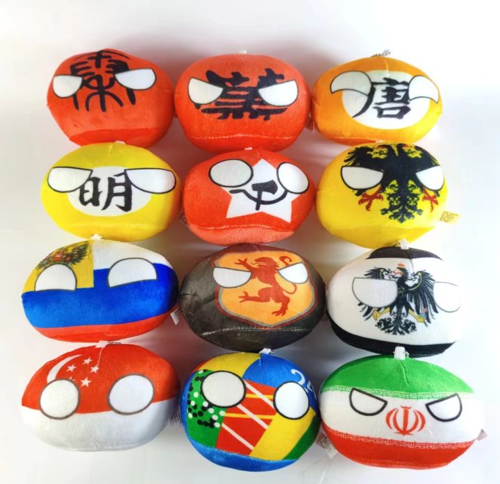 10cm Polandball pendant singapore iran Austria Croatia Luxembourg Pakistan Britain French Countryball Prom props Toy Gift