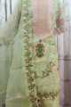 Stitched 3 Pc embroidery dress for girls/ Tissue,Organza 3 piece Trending designer dress / New collection Organza computer fancy design. 