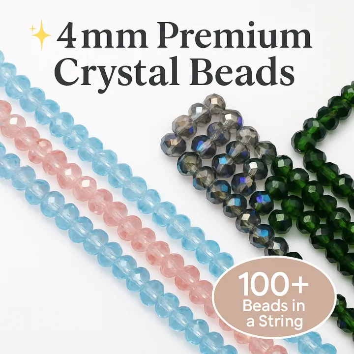 💎 4mm AB Crystal Beads – Sparkling Glass Beads for Jewelry Making ...