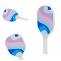 Ergonomic Cushion Grip Wooden Pickleball Paddles Ribbed Handle Colorful Pickle Ball Racket Lightweight Single Racket Pickleball Training Equipment Women. 