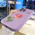 AMORVOR for Samsung A04 Back Cover Pink Flower PU Leather Case Soft Silicone Edge Mobile Cover. 