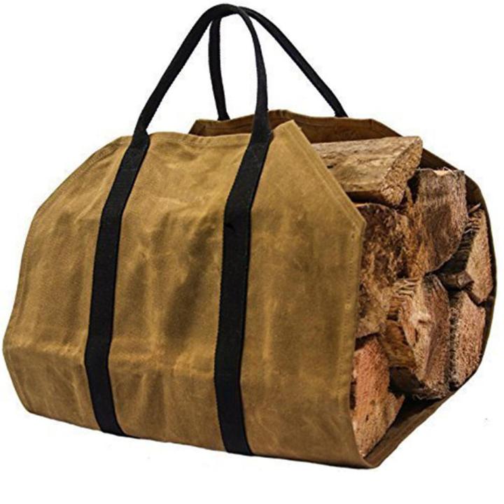 Firewood%20Carrying%20Log%20Tote%20Bag%20Carrier%20Waxed%20Canvas%20For%20Fireplace%20Wood%20Storage%20-%20Image%203