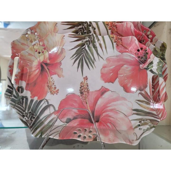 Melamine 3 piece serving tray set