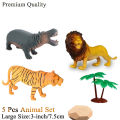Wild Animal World Jungle Zoo Toy Set - Large Size 9cm / 3.5 Inch. 