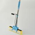 Foldable PVA Sponge Absorber Quick Cleaning Mop with Squeezing Technology Adjustable Handle Kitchen Bathroom Cleaner, Standard Size Roller Pva Sponge Mop  Note random color will be deliver. 