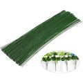 DECORA Green Floral Stem Wire for Artificial Flower Making 12.5 inch,15/Package. 