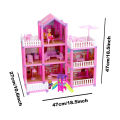 Dream Castle Big Doll House for Girls - 162 Pieces 3-Storey Villa Family DIY Accessories Assembly Toy Girl Gift. 