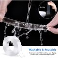 Nano Double Sided Tape Heavy Duty Washable Traceless Double Sided Nano Tape Clear Adhesive Nano Tape for Wall (16.5ft/5m). 