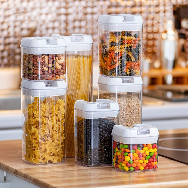 Limon Acrylic Jars 1.0 Liter, 1.8 Liter, 2.7 Liter -3 Pcs Set