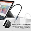 Surface Connect to USB-C Charg Cable Compatible for Surface Pro7 Go2 Pro6 5/4/3 Laptop1/2/3 & Surface Book. 