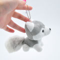 Cute Small Husky Dog Plush Doll Toy Keychain Keyring Pendant Bag Car Key Holder. 