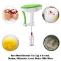 Semi Mixer Egg Beater Manual Self Turning Stainless Steel Whisk Hand Blender Egg Cream, Easy flow blender 5x faster. 