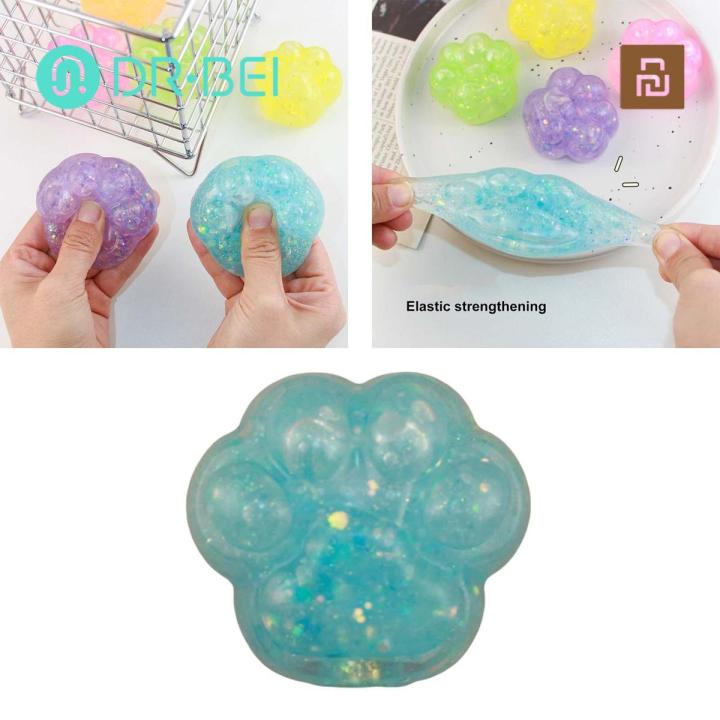 DR BEI Cat Paw Squeeze Toy Slow Rebound Funny Decompression Vent Bouncy Ball Toy
